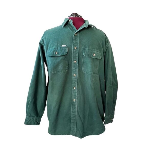 Carhartt SU204 Green Button Up Midweight Vintage Rugged Outdoor Flannel XL Tall - Picture 1 of 11
